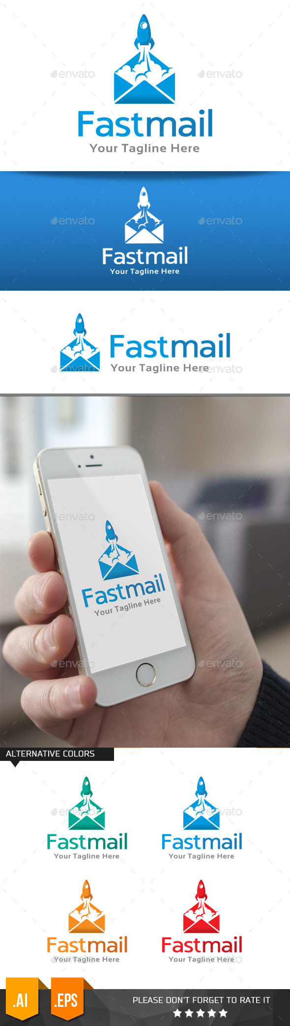 Fast Mail Logo Template