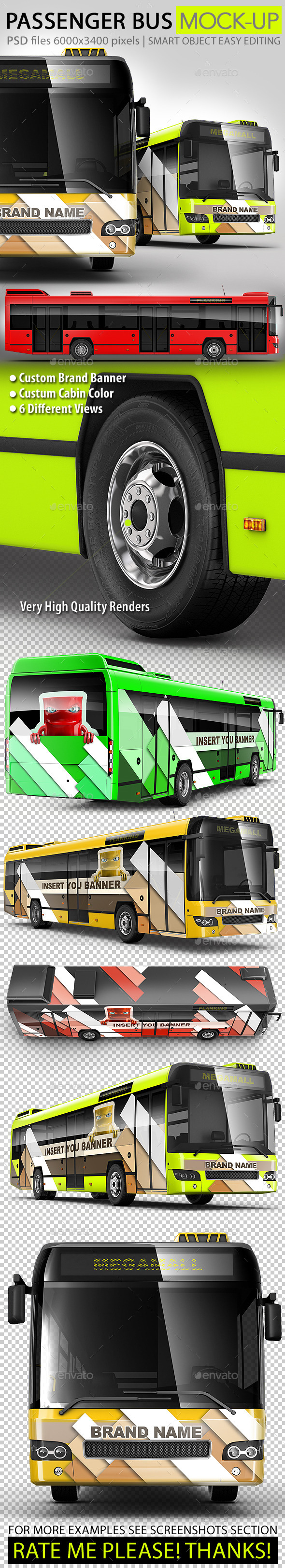 Passenger bus, Coach bus mock-up