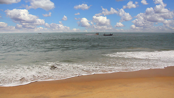 Fisherman Boats In Sea