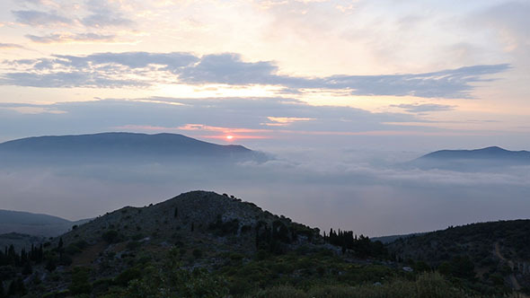 Sunrise Summer Mountain Landscape