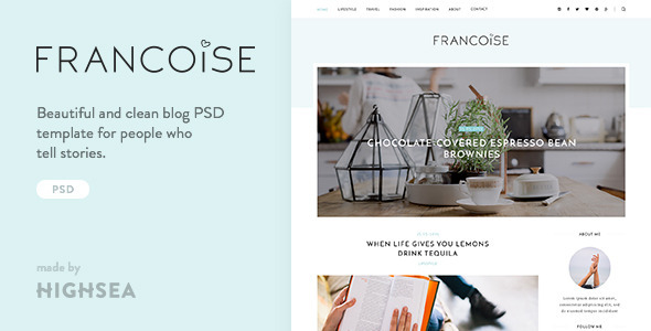 Francoise - Blog PSD Template