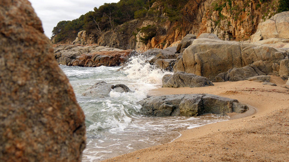 Virgin Mediterranean Beach at Sunrise