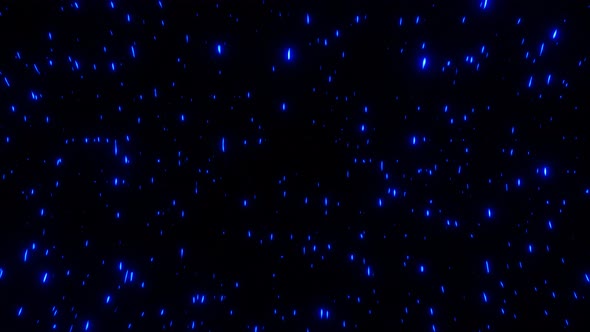 Neon Twinkling Dots Blue Particles Background