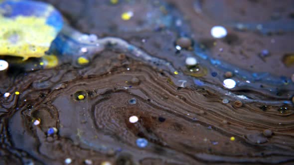 Abstract Colorful Acrylic And Food Paint Bubbles On Water  23 alt
