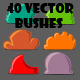 40 vector bushes - GraphicRiver Item for Sale