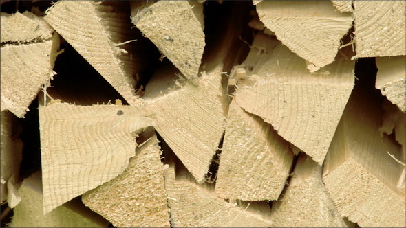 The Triangular Shape of the Edge of the Firewood