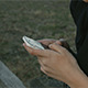 Girl Using Smartphone in Central Park - VideoHive Item for Sale