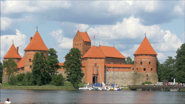 The Beautiful Old Castle in Trakai in the Middle O