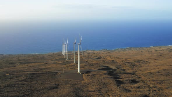 Aerial View of Wind Turbines