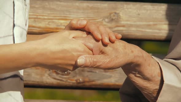 Hands of the Elderly.