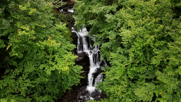 Shipit Waterfall in Ukraine Carpathian Mountains Hiking Landmark