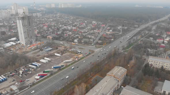 Autumn Cars Traffic Cityscape