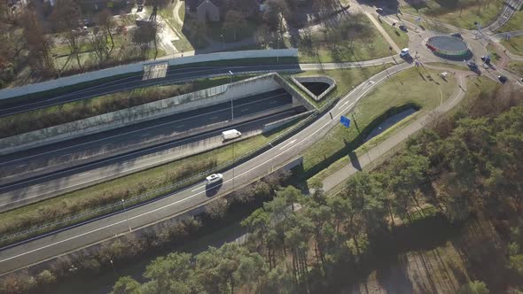 this footage is in 4K showing the road in Holland