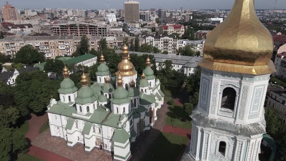 Kyiv. Ukraine: Saint Sophia's Cathedral in Kyiv. Aerial View