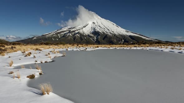 Taranaki volcano in New Zealand