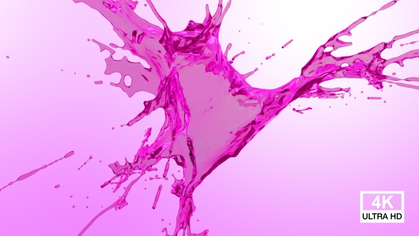 Pink Color Water Drops Splash V2