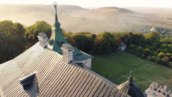 Aerial View of Ancient Castle