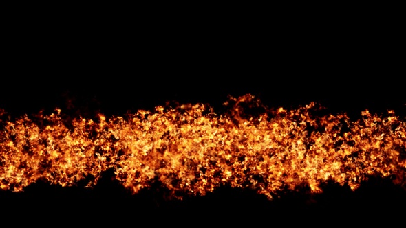 Flames burn in the colors of true fire Isolated by Alpha channel ( transparent background )