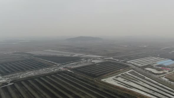 Farmland in small towns in the north