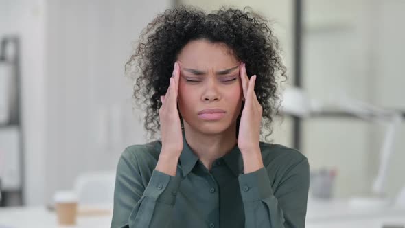 African Woman Having Headache