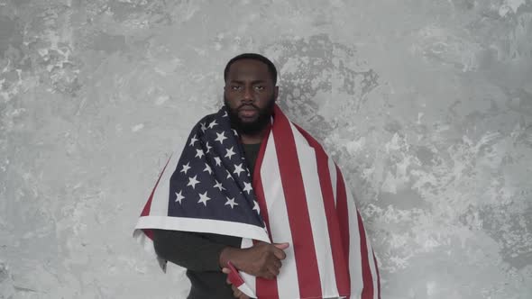 Black Activist African American Protests with the American Flag