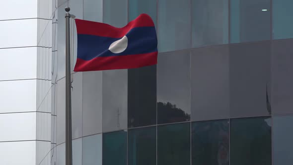 Laos Flag Background 2K