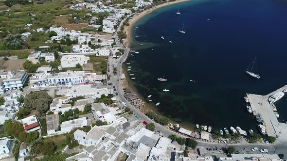 Serifos island in the Cyclades in Greece seen from the sky