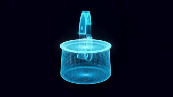 Kettle Hologram Rotating 4k