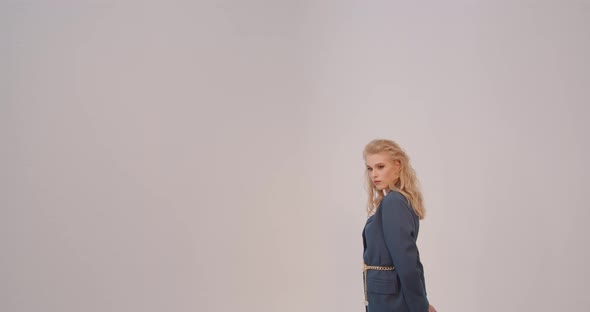 Young Girl Model Posing For A Photo In The Studio