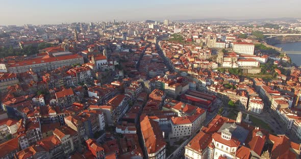 Aerial  Drone Breathtaking View Over the Cityscape.