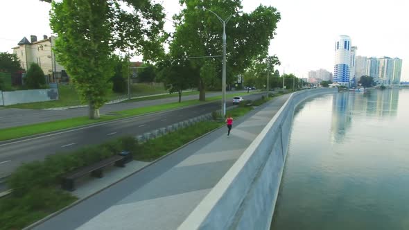 Runner Woman Running In City Exercising Outdoors 12