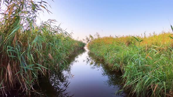 Aerial View of Danube Delta, Ciotica Chanel