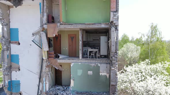 Ukraine Borodyanka  Destroyed Residential Building