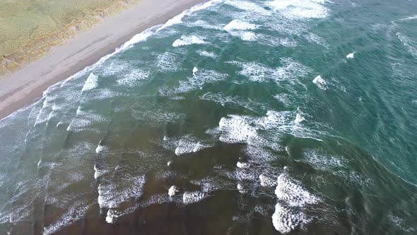 Aerial View of Glen Bay in Glencolumbkille in County Donegal Republic of Irleand