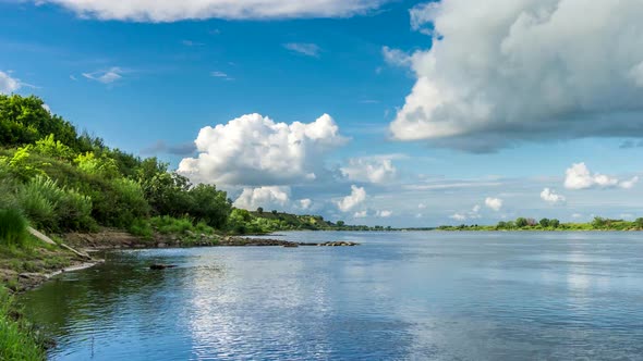 Beautiful landscape on the River Vistula.