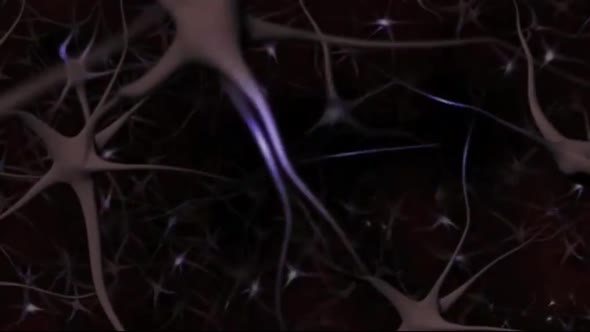 Neural Brain Activity synapse network 3D animation alt