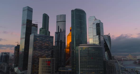 Business Center Moscow City. Aerial