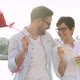 Romantic Young Couple Dating Outdoor and Blowing Bubbles - VideoHive Item for Sale