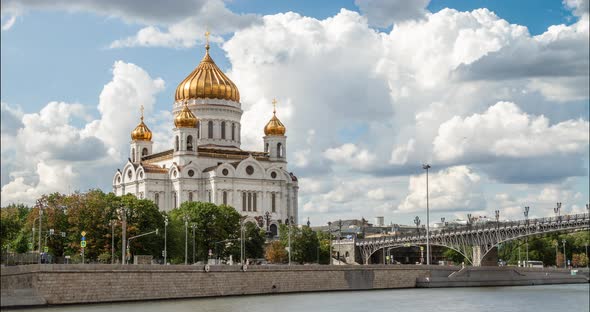 Moscow, Russia. Cathedral of Christ the Saviour