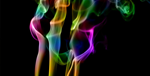 Abstract Colorful Fluid Smoke Turbulence