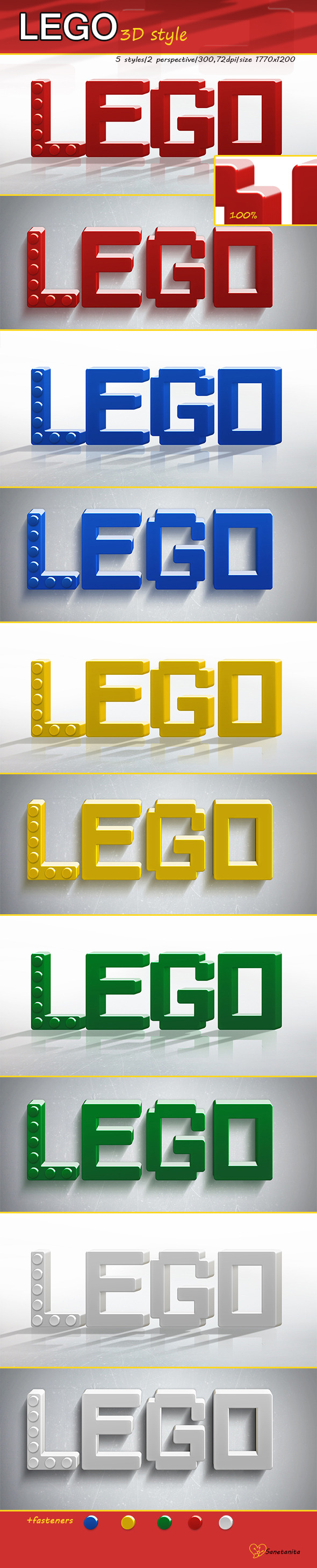 Lego 3D Styles
