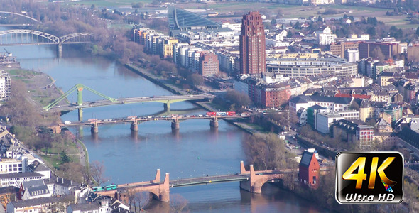 Frankfurt City and Main River