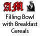 Filling Bowl with Breakfast Cereals