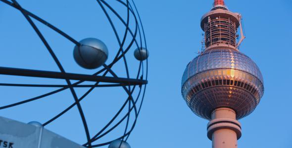 Berlin Sunrise Detail TV Tower Universe Pass By