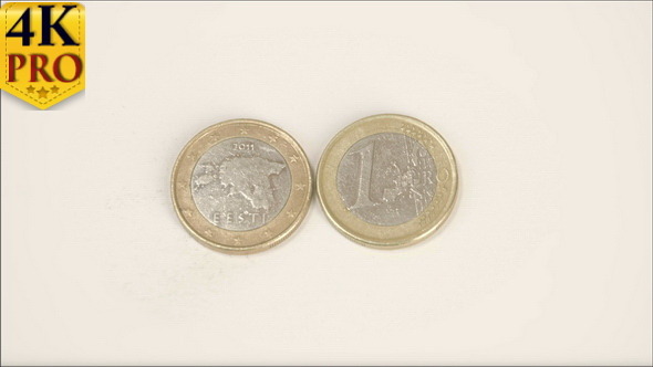 An Estonian 2011 Coin and a 1 Estonia Euro Coin