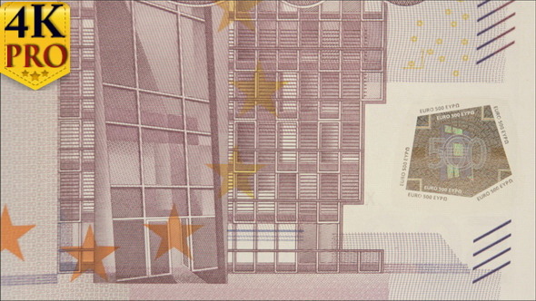 Left Detail of the 500 Euro Bill