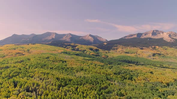 Aspens turning on Kebler Pass, Colorado