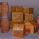 Low poly box and barrel - 3DOcean Item for Sale