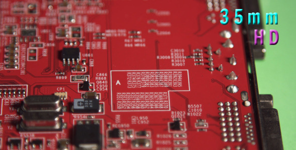 Red Computer Circuit Board 04