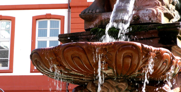 Fountain and Ancient Statue in Frankfurt 2